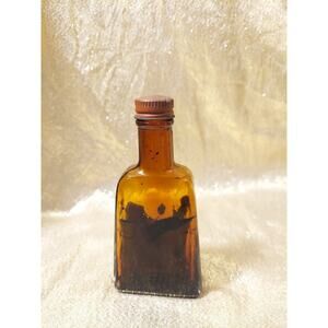 Vintage 40's Kitchen MCCORMICK & Co. Brown Extract Glass Bottle Baltimore